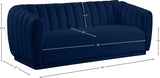 Dixie Velvet Sofa - Chic Contemporary Design with Deep Channel Tufting for Elegant Living Spaces