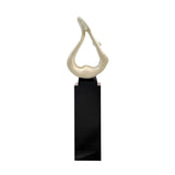 Yoga Floor Sculpture // White with Black Base