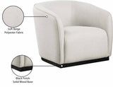 Mylah Chair – Luxurious Polyester Fabric Accent Chair with Black Solid Wood Base for Cozy Spaces