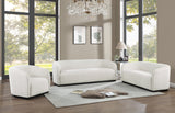 Mylah Loveseat - Contemporary Soft Upholstered Seating with Durable Black Wood Base for Cozy Spaces