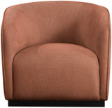 Mylah Chair – Luxurious Polyester Fabric Accent Chair with Black Solid Wood Base for Cozy Spaces