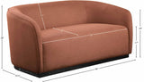 Mylah Loveseat - Contemporary Soft Upholstered Seating with Durable Black Wood Base for Cozy Spaces