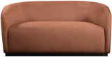 Mylah Loveseat - Contemporary Soft Upholstered Seating with Durable Black Wood Base for Cozy Spaces