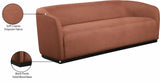 Mylah Sofa - Elegant Contemporary Design with Soft Fabric and Sturdy Black Wood Base for Your Home