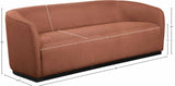 Mylah Sofa - Elegant Contemporary Design with Soft Fabric and Sturdy Black Wood Base for Your Home