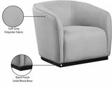 Mylah Chair – Luxurious Polyester Fabric Accent Chair with Black Solid Wood Base for Cozy Spaces