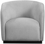 Mylah Chair – Luxurious Polyester Fabric Accent Chair with Black Solid Wood Base for Cozy Spaces