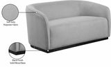 Mylah Loveseat - Contemporary Soft Upholstered Seating with Durable Black Wood Base for Cozy Spaces