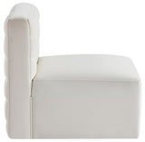 Quincy Modular Armless Chair - Elegant Contemporary Design with Cloud-Like Comfort and Tufting