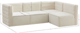 Quincy Velvet Modular Sectional Sofa - Contemporary Design with Cloud-Like Comfort and Style