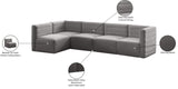 Quincy Velvet Modular Sectional Sofa - Modern Elegance with Cloud-Like Comfort & Stylish Design
