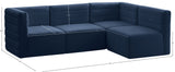 Quincy Velvet Modular Sectional Sofa - Contemporary Design with Cloud-Like Comfort and Style