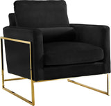 Mila Contemporary Chair with Luxurious Pillows and Elegant Gold Stainless Steel Frame for Comfort