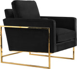 Mila Contemporary Chair with Luxurious Pillows and Elegant Gold Stainless Steel Frame for Comfort