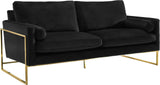 Mila Luxurious Contemporary Sofa with Gold Stainless Steel Frame and Comfortable Pillows for Relaxation