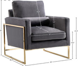 Mila Contemporary Chair with Luxurious Pillows and Elegant Gold Stainless Steel Frame for Comfort