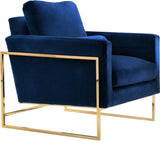 Mila Contemporary Chair with Luxurious Pillows and Elegant Gold Stainless Steel Frame for Comfort