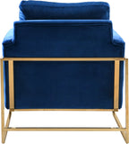 Mila Contemporary Chair with Luxurious Pillows and Elegant Gold Stainless Steel Frame for Comfort