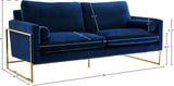 Mila Luxurious Contemporary Sofa with Gold Stainless Steel Frame and Comfortable Pillows for Relaxation