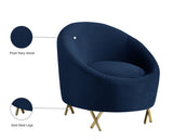 Serpentine Velvet Chair - Plush Contemporary Design with Gold Steel Legs for Chic Home Decor