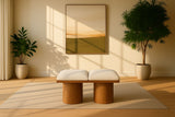 Pavilion - 2 Piece Modular Bench With Brown Base