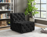 Tuft Contemporary Armless Chair with Deep Button Tufting for Modern and Stylish Living Spaces
