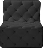 Tuft Contemporary Armless Chair with Deep Button Tufting for Modern and Stylish Living Spaces