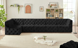 Tuft Velvet Modular Sectional - Deep Button Tufting, Stylish Design for Endless Configurations