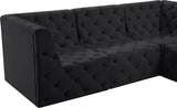 Tuft Velvet Modular Sectional - Deep Button Tufting, Stylish Design for Endless Configurations