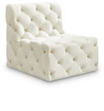 Tuft Contemporary Armless Chair with Deep Button Tufting for Modern and Stylish Living Spaces
