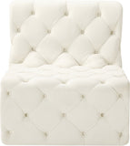 Tuft Contemporary Armless Chair with Deep Button Tufting for Modern and Stylish Living Spaces