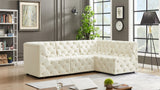 Tuft Soft Black Velvet Contemporary Modular Sectional with Deep Button Tufting for Any Space