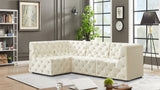 Tuft Soft Black Velvet Contemporary Modular Sectional with Deep Button Tufting for Any Space