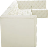 Tuft Soft Black Velvet Contemporary Modular Sectional with Deep Button Tufting for Any Space