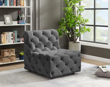Tuft Contemporary Armless Chair with Deep Button Tufting for Modern and Stylish Living Spaces