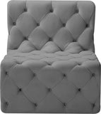 Tuft Contemporary Armless Chair with Deep Button Tufting for Modern and Stylish Living Spaces