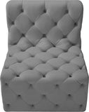 Tuft Contemporary Armless Chair with Deep Button Tufting for Modern and Stylish Living Spaces