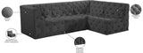 Tuft Velvet Modular Sectional Sofa - Deep Button Tufting, Soft Black Velvet, Infinite Configurations
