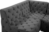 Tuft Velvet Modular Sectional Sofa - Deep Button Tufting, Soft Black Velvet, Infinite Configurations