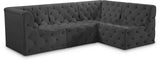 Tuft Velvet Modular Sectional Sofa - Deep Button Tufting, Soft Black Velvet, Infinite Configurations