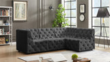 Tuft Velvet Modular Sectional Sofa - Deep Button Tufting, Soft Black Velvet, Infinite Configurations