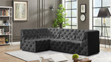 Tuft Velvet Modular Sectional Sofa - Deep Button Tufting, Soft Black Velvet, Infinite Configurations