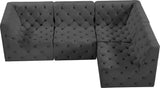 Tuft Velvet Modular Sectional Sofa - Deep Button Tufting, Soft Black Velvet, Infinite Configurations