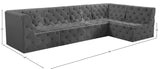 Tuft Velvet Modular Sectional Sofa - Deep Button Tufting, Soft Black Velvet, Infinite Configurations