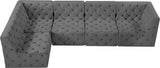 Tuft Velvet Modular Sectional Sofa - Deep Button Tufting, Soft Black Velvet, Infinite Configurations