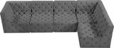 Tuft Velvet Modular Sectional Sofa - Deep Button Tufting, Soft Black Velvet, Infinite Configurations