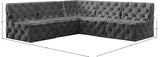 Tuft Velvet Modular Sectional Sofa - Deep Button Tufting, Soft Black Velvet, Infinite Configurations