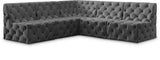 Tuft Velvet Modular Sectional Sofa - Deep Button Tufting, Soft Black Velvet, Infinite Configurations