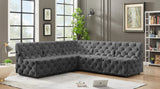 Tuft Velvet Modular Sectional Sofa - Deep Button Tufting, Soft Black Velvet, Infinite Configurations