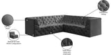 Tuft Velvet Modular Sectional Sofa - Deep Button Tufting, Soft Black Velvet, Infinite Configurations